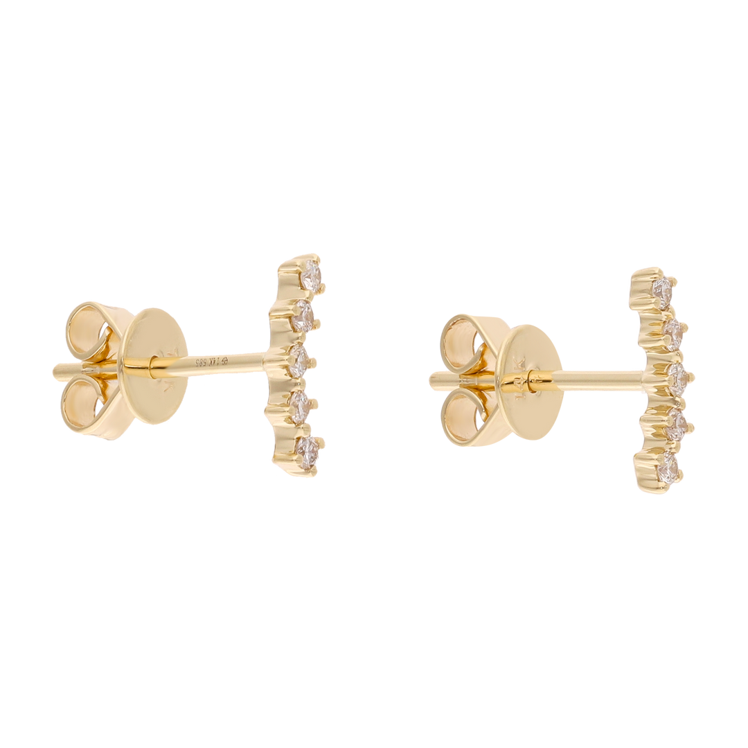 Earclimber mini brillantes 14K