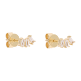 Broqueles 3 baguettes 14K