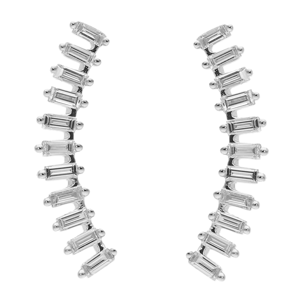 Earclimber sonrisa baguettes 14K