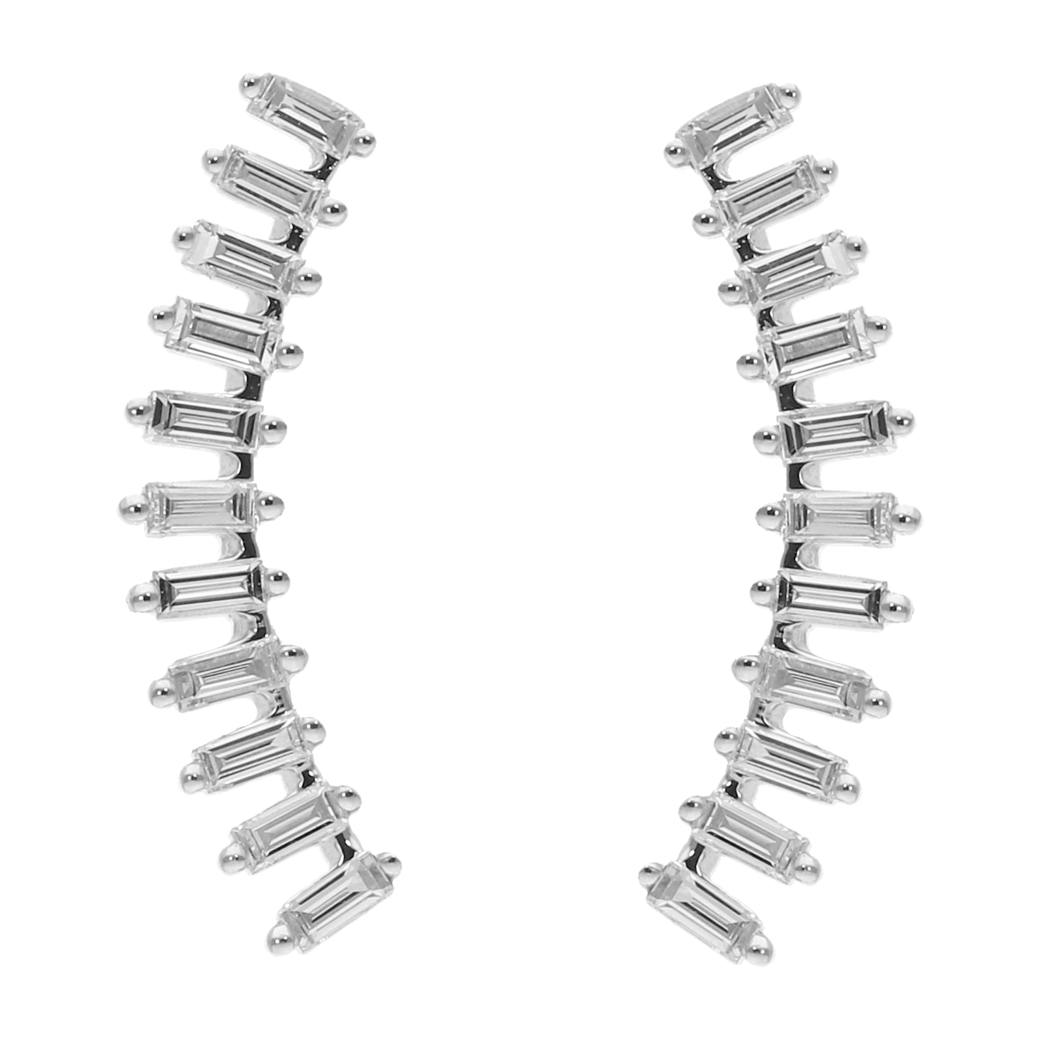 Earclimber sonrisa baguettes 14K