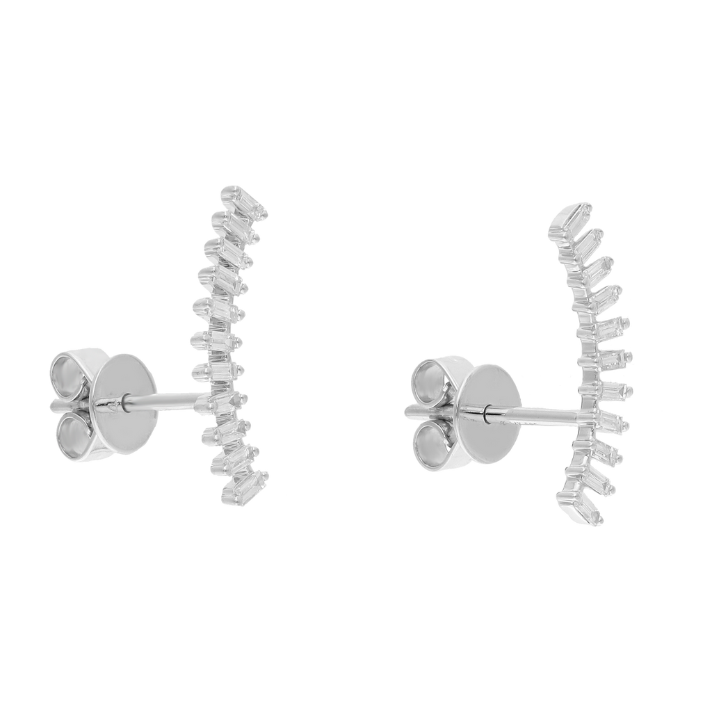 Earclimber sonrisa baguettes 14K