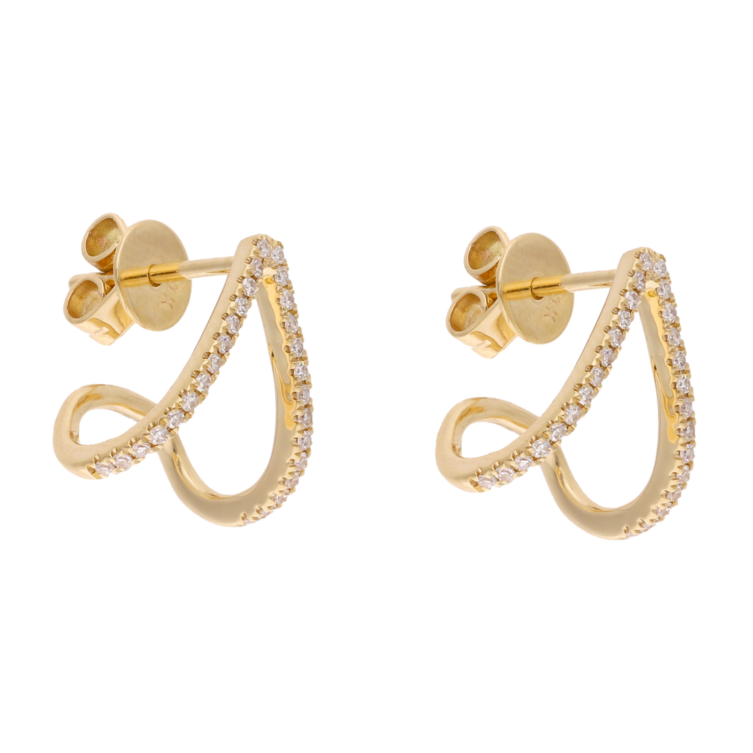 Medias huggies triángulo brillantes 14K