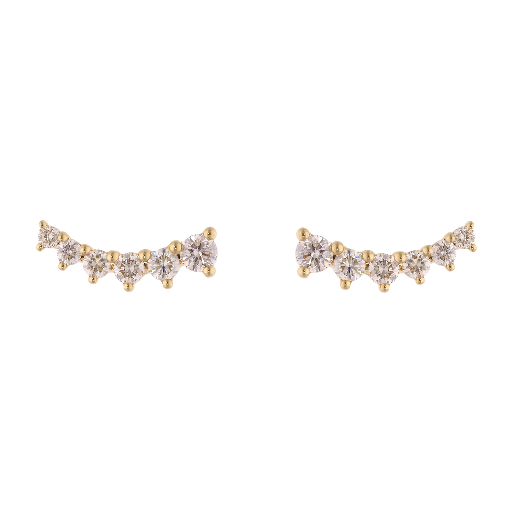 Earclimber 6 brillantes 14K