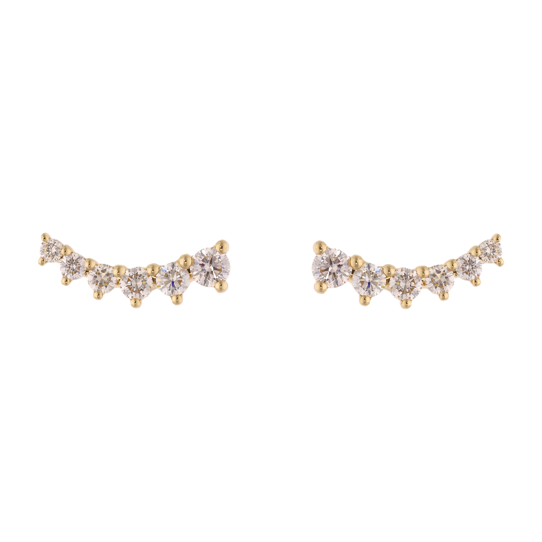 Earclimber 6 brillantes 14K
