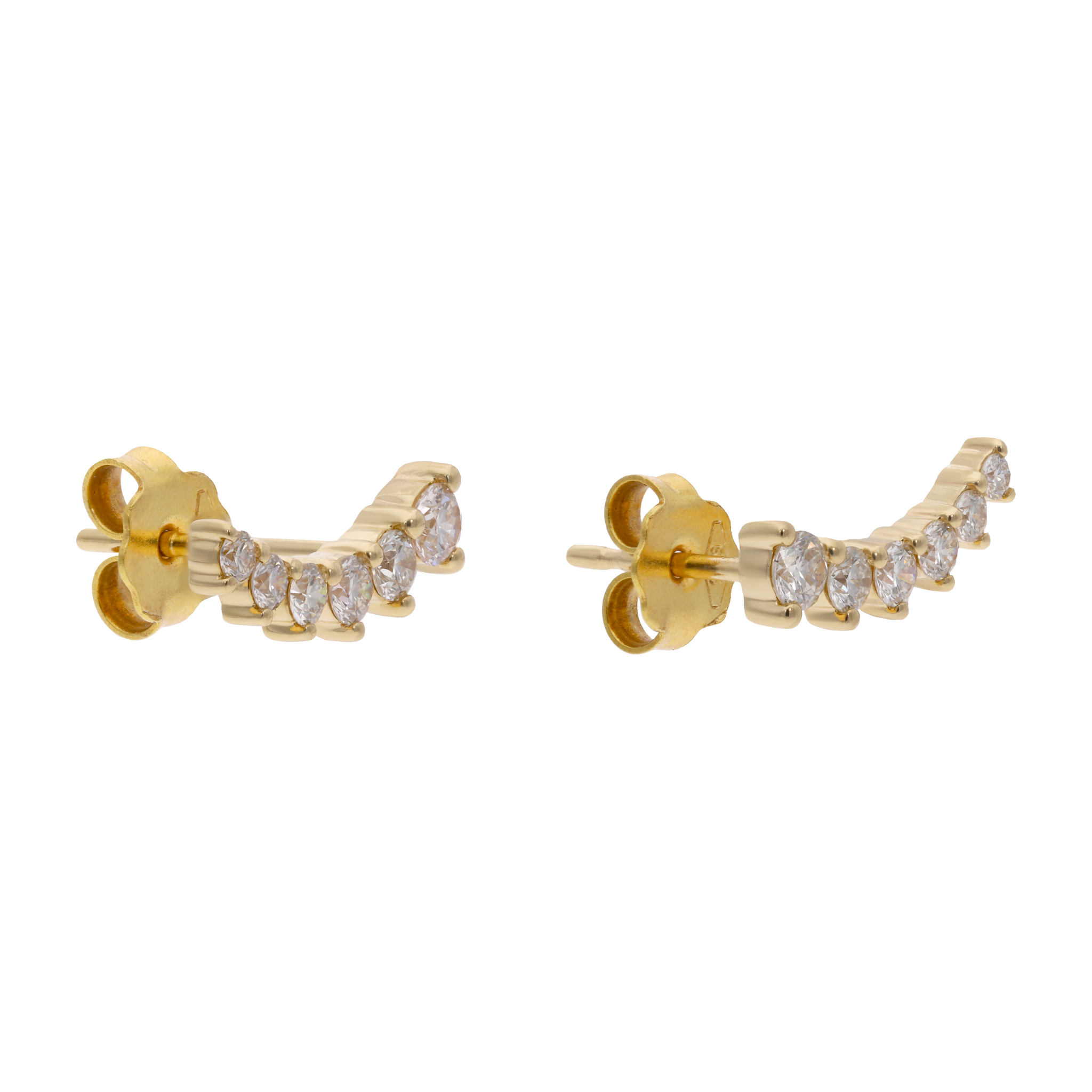 Earclimber 6 brillantes 14K