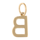 Dije inicial chica diamantes 14K