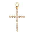 Cruz mediana diamantes oro amarillo 14K