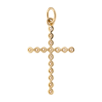 Cruz mediana diamantes oro amarillo 14K