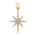 Dije estrella Polo Norte brillantes 14K