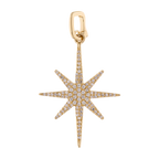 Dije estrella Polo Norte brillantes 14K