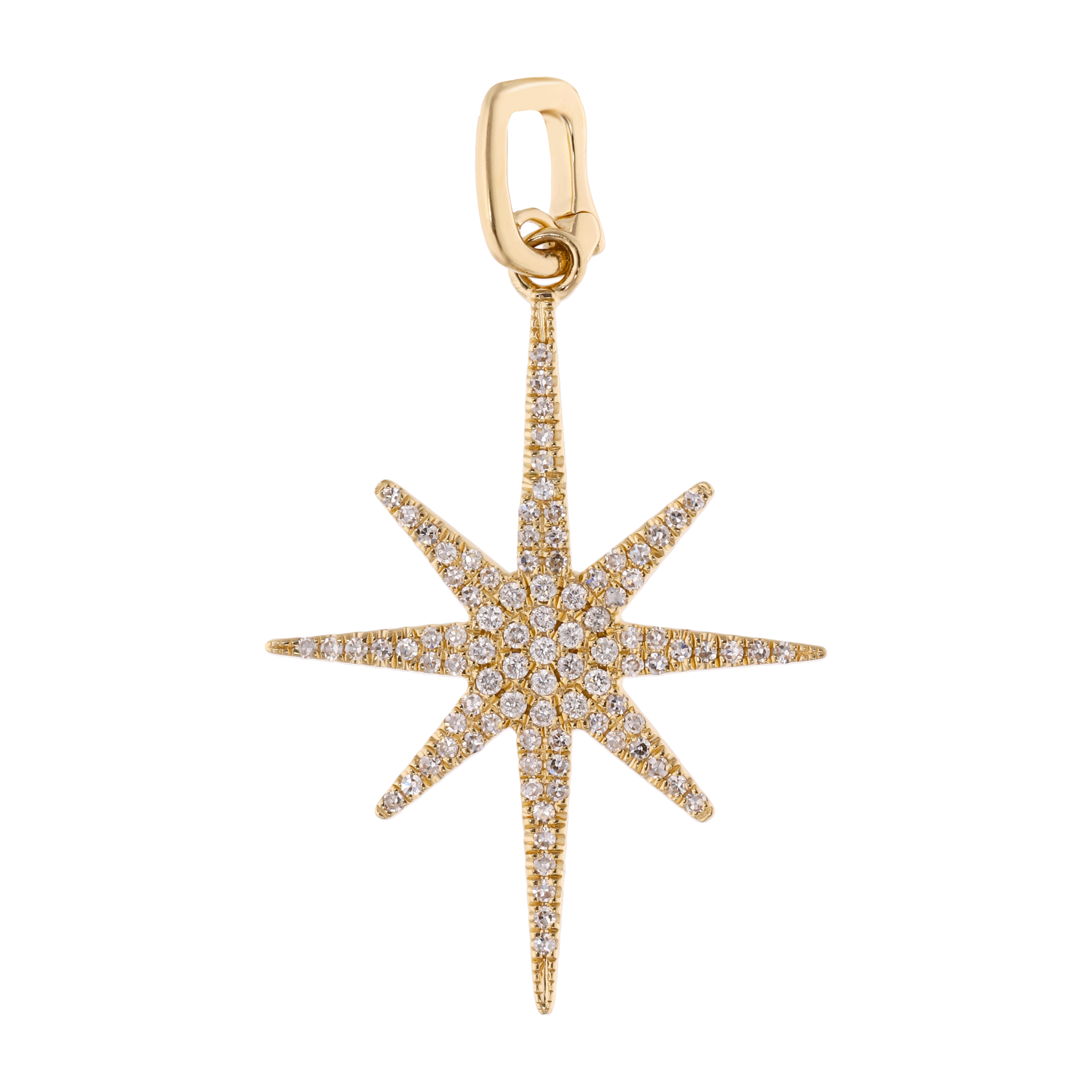 Dije estrella Polo Norte brillantes 14K