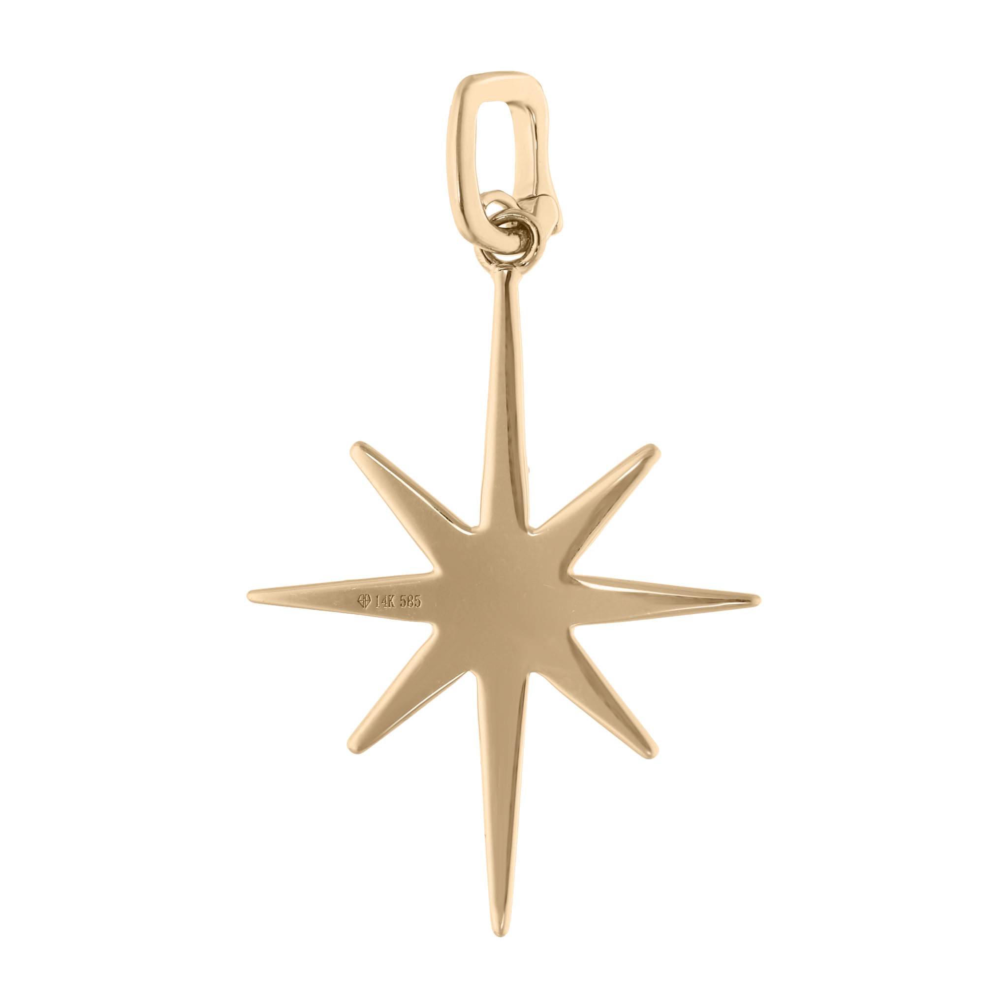 Dije estrella Polo Norte brillantes 14K