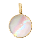 Medalla rosa del viento madre perla y diamantes 14K