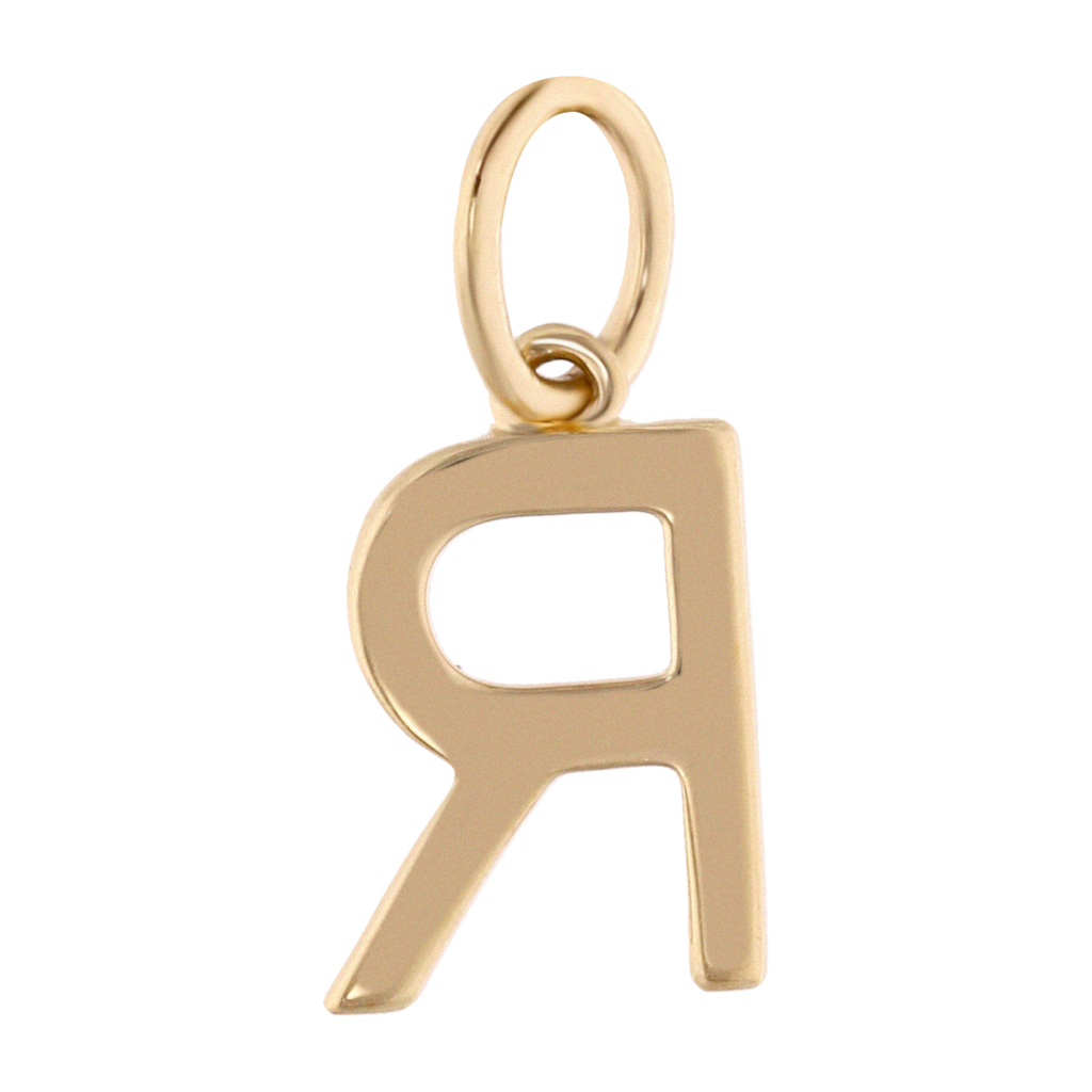 Dije inicial chica diamantes 14K