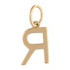 Dije inicial chica diamantes 14K