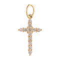 Cruz diamantes oro amarillo 14K