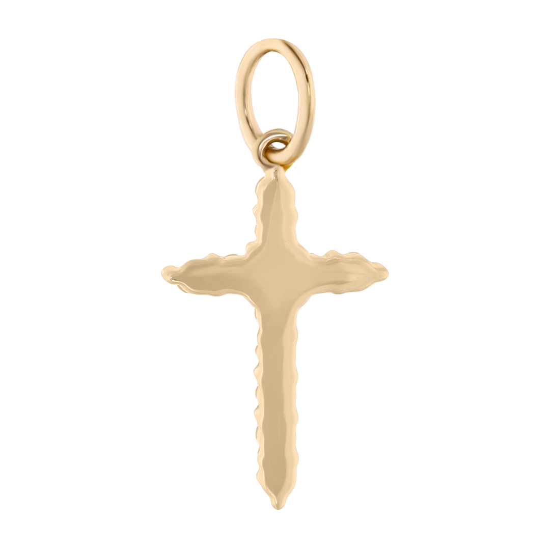 Cruz diamantes oro amarillo 14K