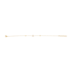 Pulsera letra diamantes 14K