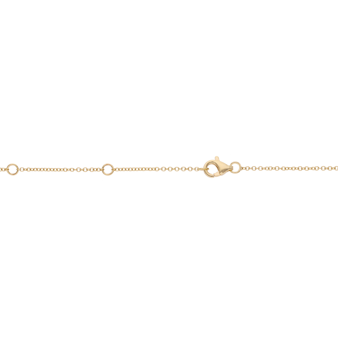 Collar ojo turco turquesa y brillantes 14K