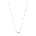Collar ojo turco zafiro y diamantes 14K