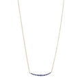 Collar sonrisa zafiros 14K
