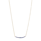 Collar sonrisa zafiros 14K