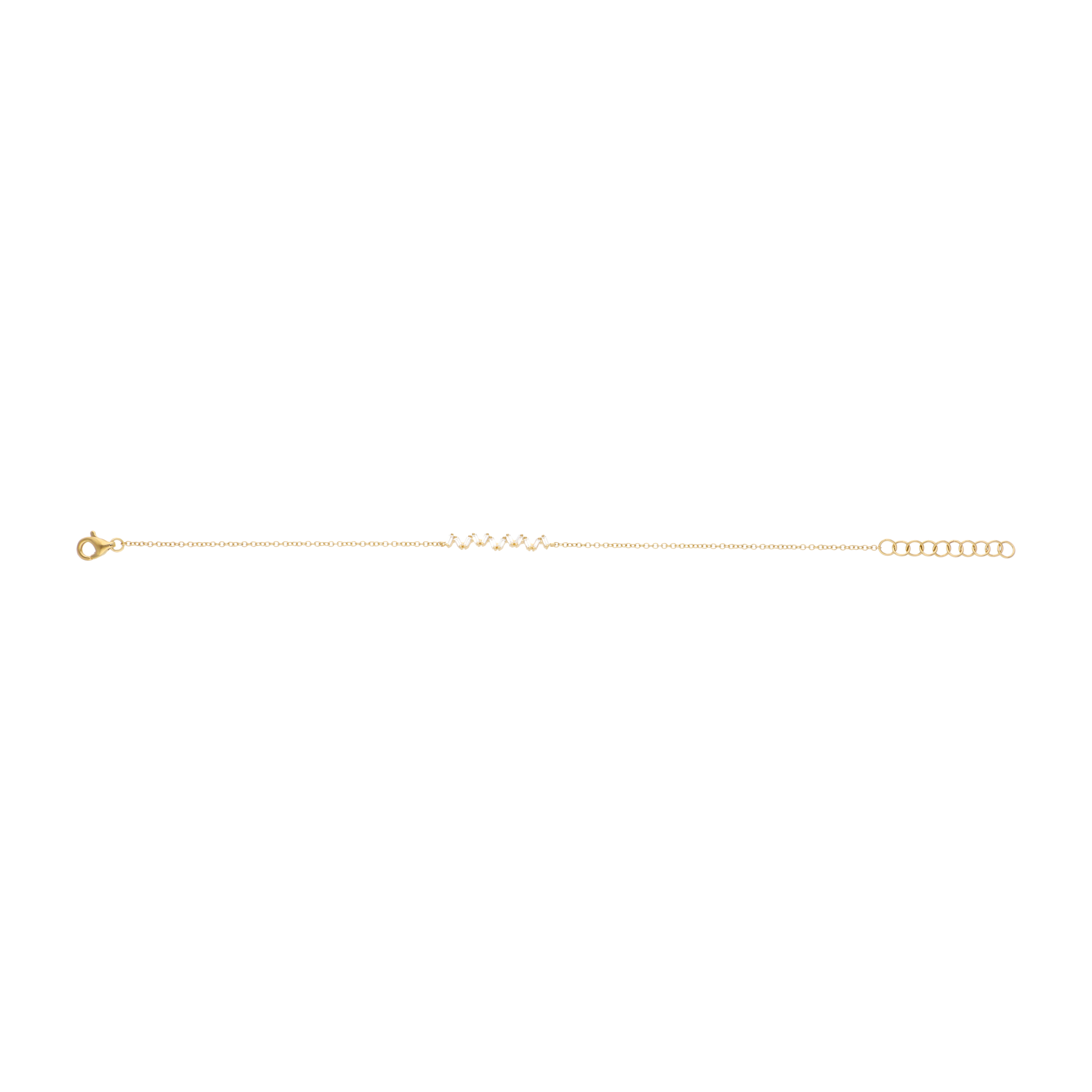 Pulsera barra diamantes baguette 14K