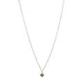Collar flor mini 4 zafiros 14K
