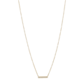 Collar barra 8 brillantes 14K