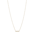 Collar barra 8 brillantes 14K