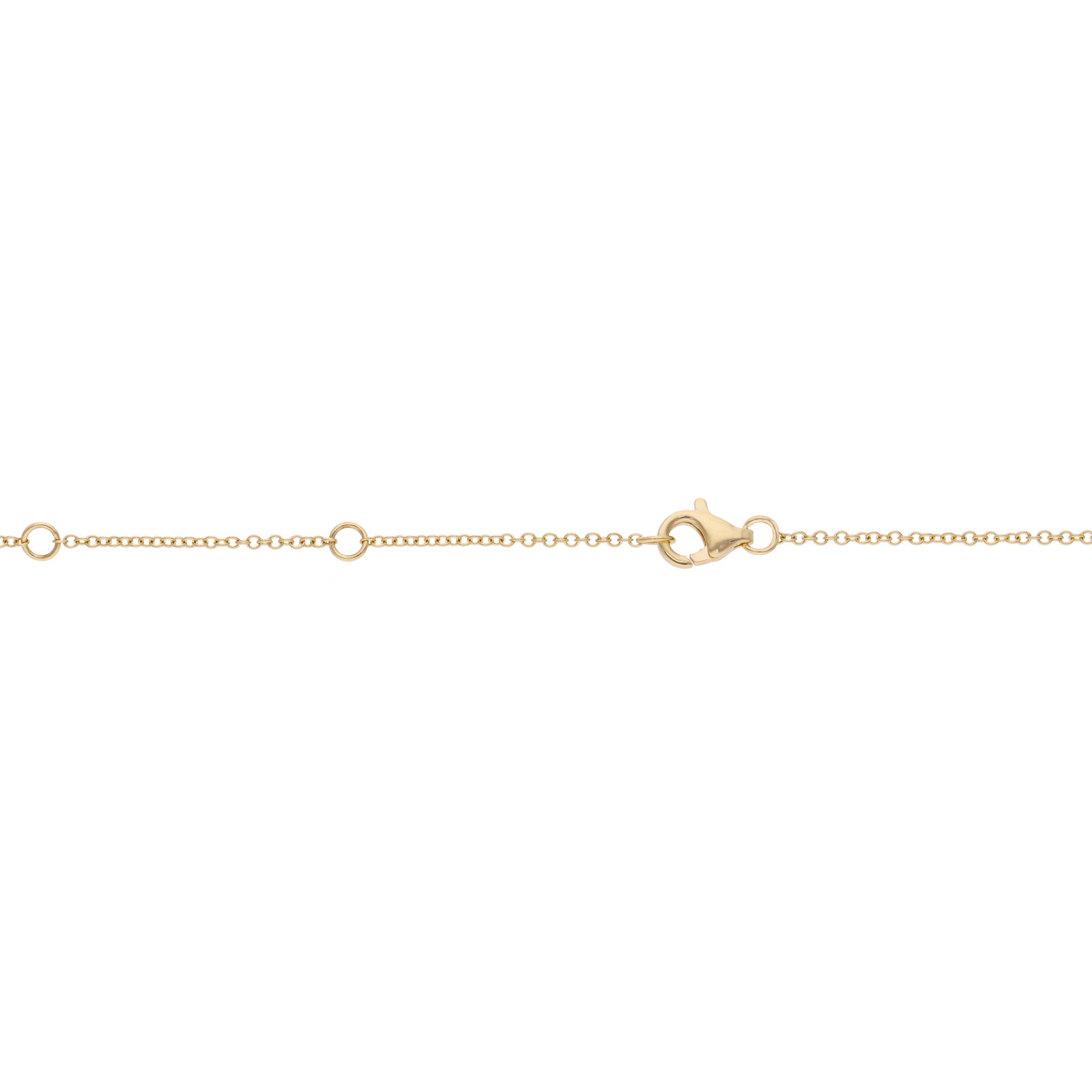 Collar barra 8 brillantes 14K