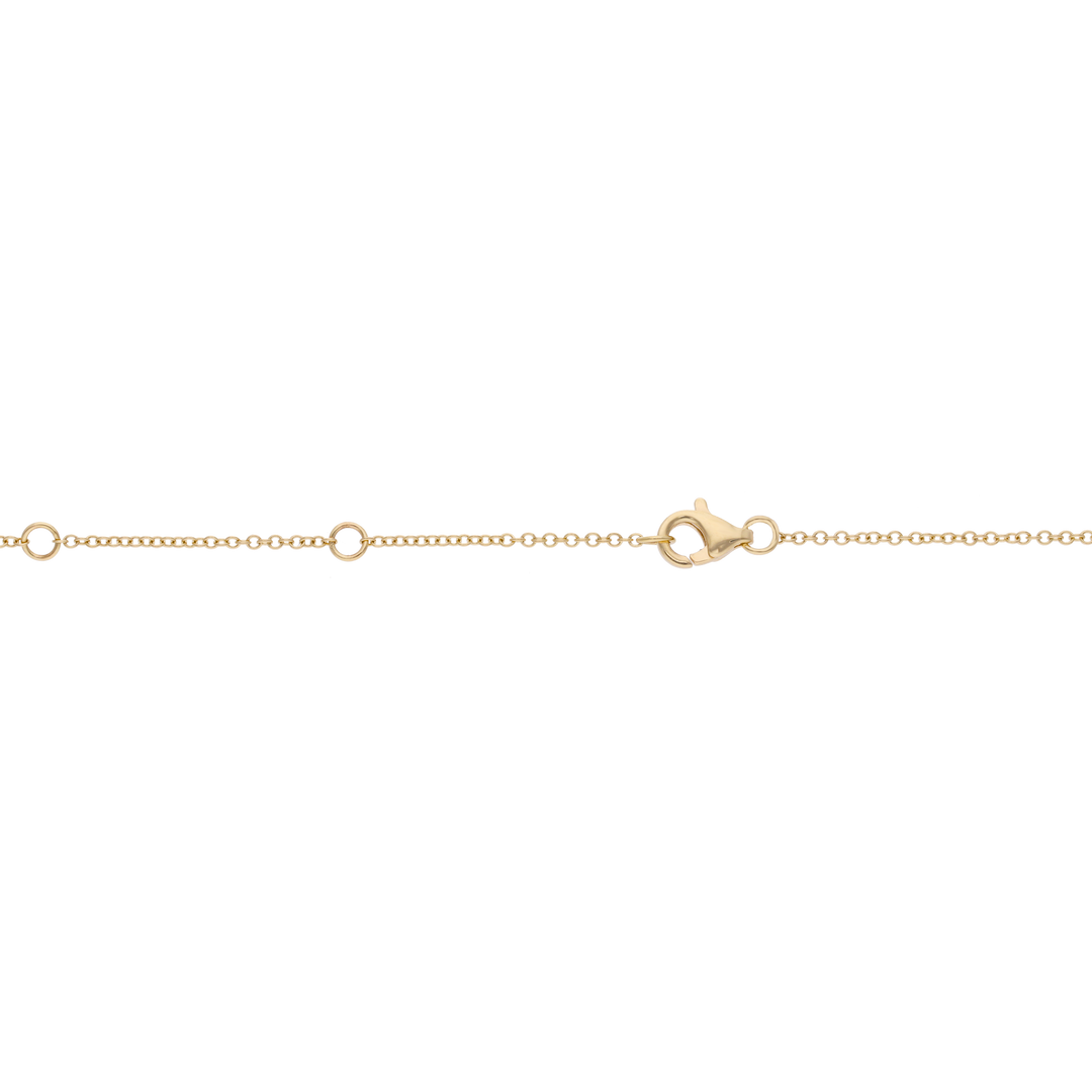 Collar barra 8 brillantes 14K
