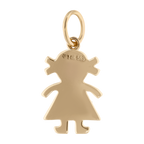 Collar niña coletas esmeraldas/zafiros y diamantes 14K