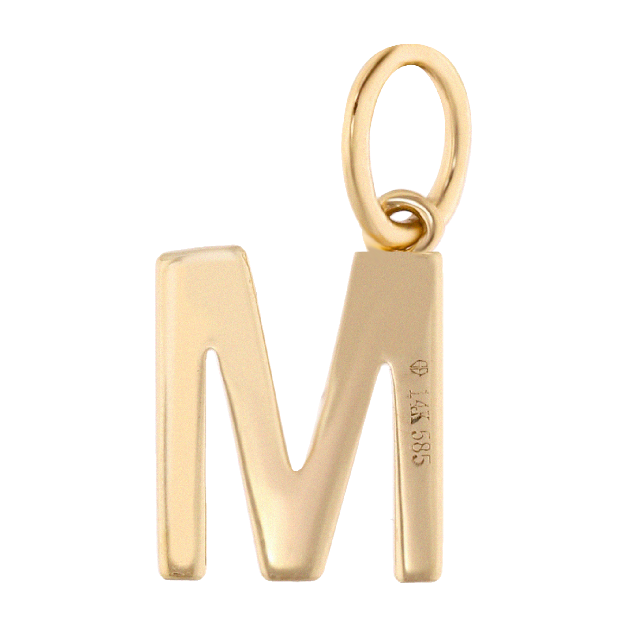 Dije inicial chica diamantes 14K