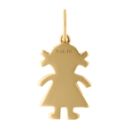 Dije niña coletas brillantes 14K