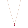 Collar turmalina rosa gota oro rosa 14K