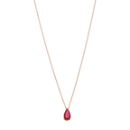 Collar turmalina rosa gota oro rosa 14K