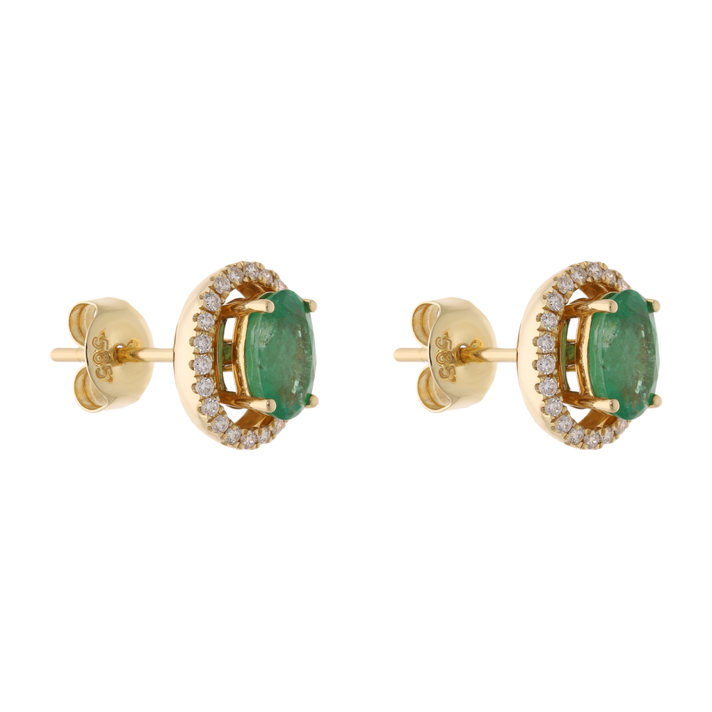 Broquel construíble esmeralda/rubí/zafiro 14K