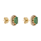 Broquel construíble esmeralda/rubí/zafiro 14K