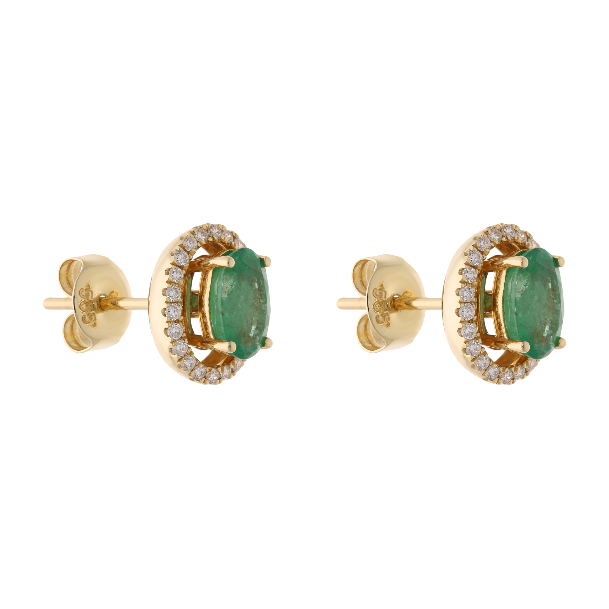 Broquel construíble esmeralda/rubí/zafiro 14K