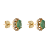 Broquel construíble esmeralda/rubí/zafiro 14K