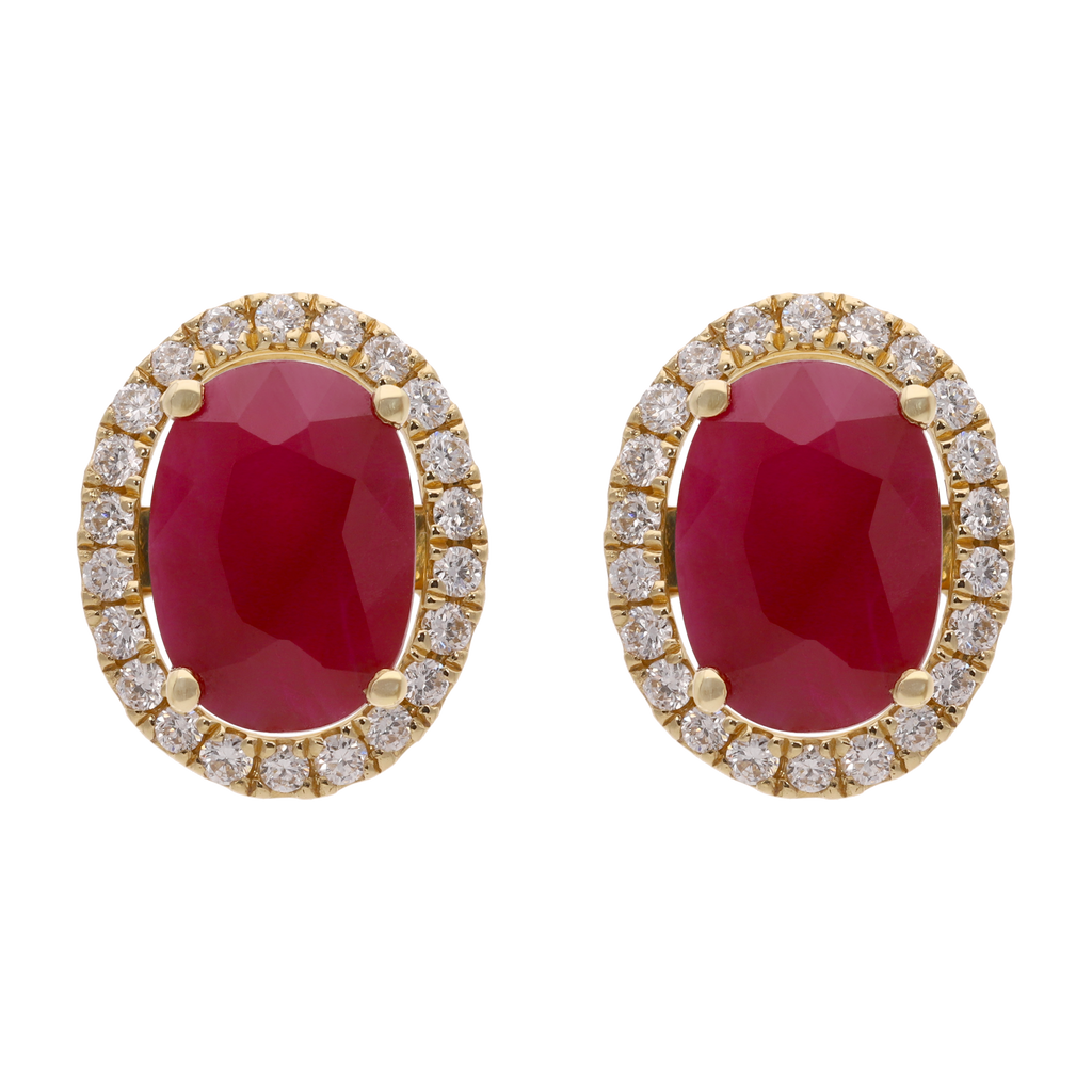 Broquel construíble esmeralda/rubí/zafiro 14K