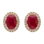 Broquel construíble esmeralda/rubí/zafiro 14K