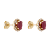 Broquel construíble esmeralda/rubí/zafiro 14K