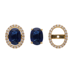 Broquel construíble esmeralda/rubí/zafiro 14K
