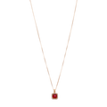 Collar turmalina rosa y brillantes oro rosa 14K
