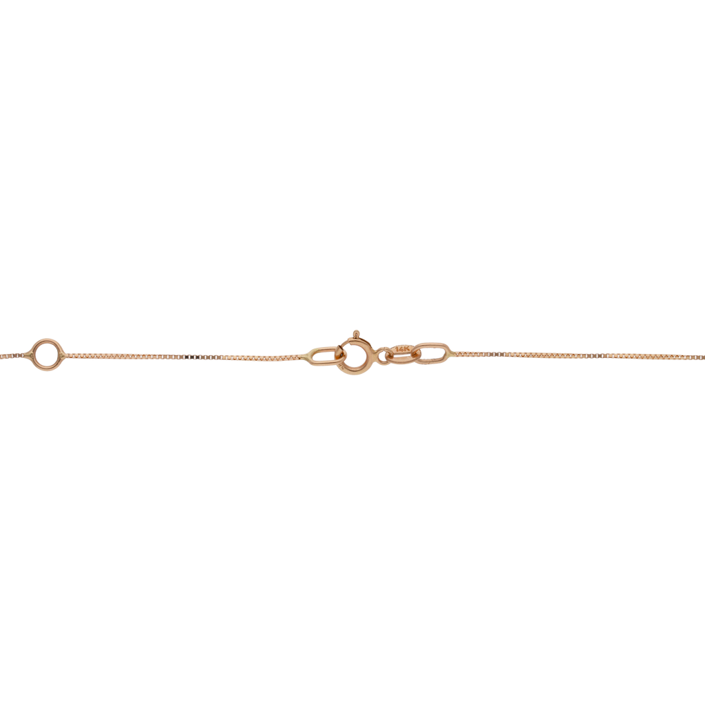 Collar turmalina rosa y brillantes oro rosa 14K