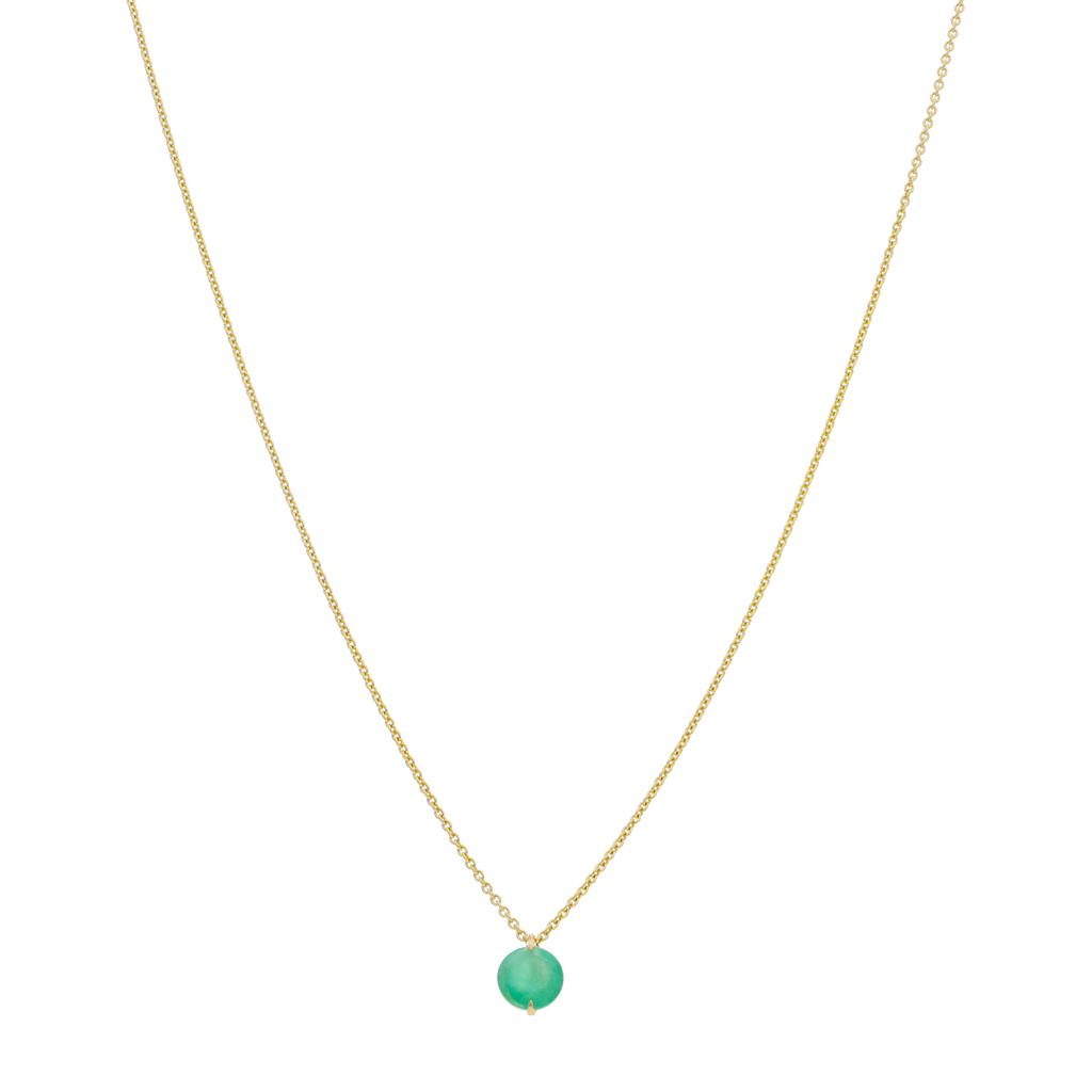 Collar dije piedra solitario 14K