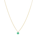 Collar dije piedra solitario 14K