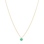 Collar dije piedra solitario 14K